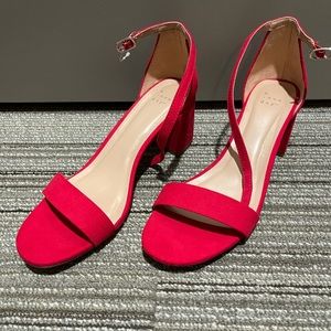 Red block heel